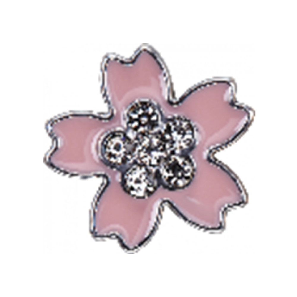 Шильд-символ "Moleskine Сакура", металл, серебристый, розовый