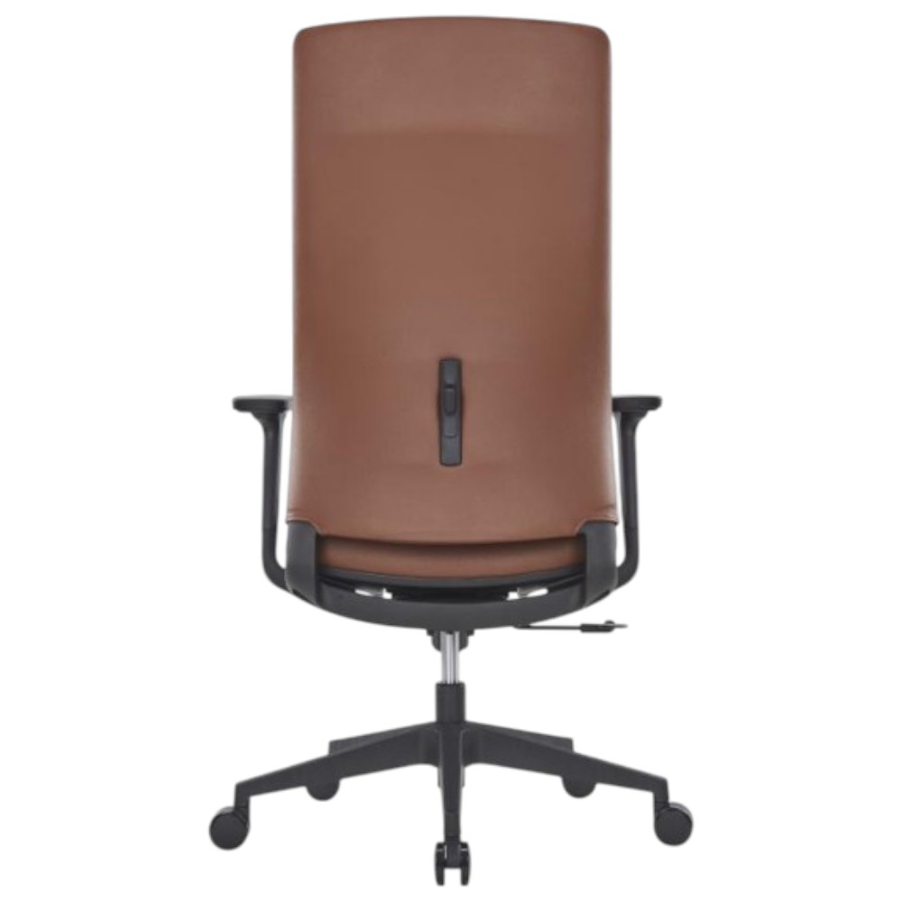 Кресло компьютерное SitZone CH-366A, натуральная кожа, алюминий, коричневый - 5