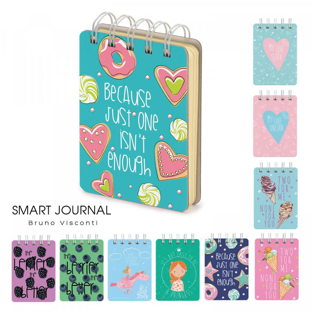 Блокнот "Smart Journal", A7, 108 листов, линованный, ассорти