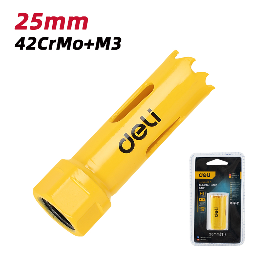 Коронка биметаллическая Deli YS EDH-SKK025-E1, 25 х 38 мм, М14 - 2