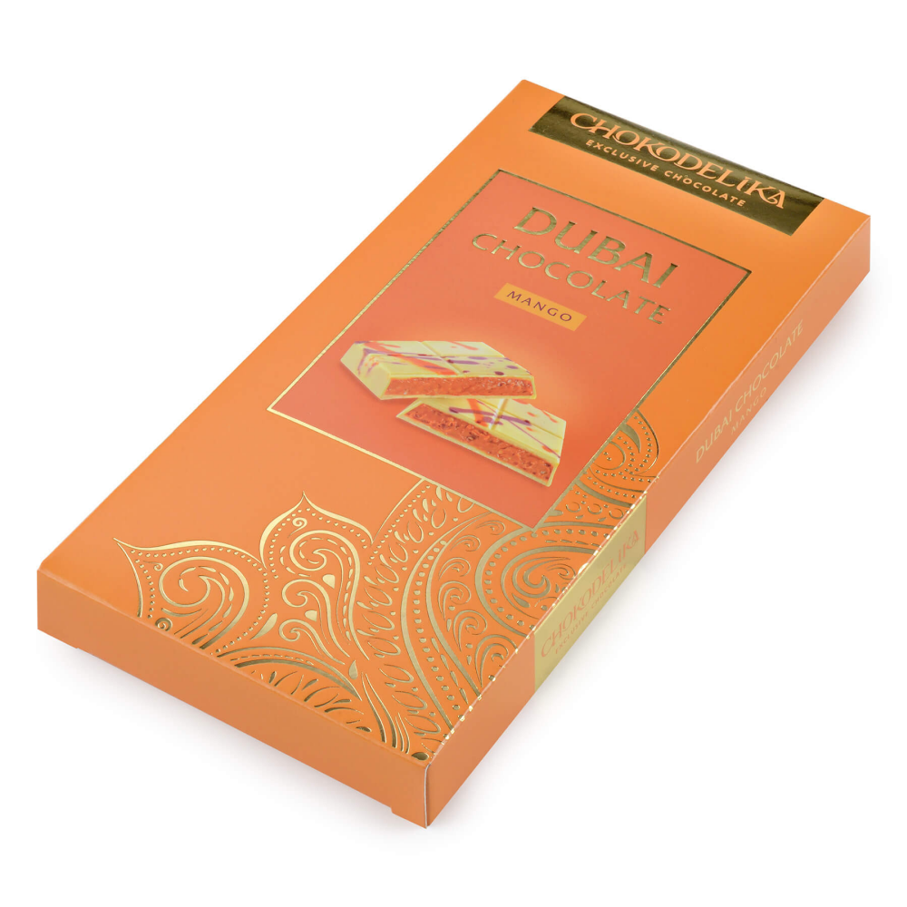 Шоколад белый "Dubai Mango", 180 г, с начинкой манго