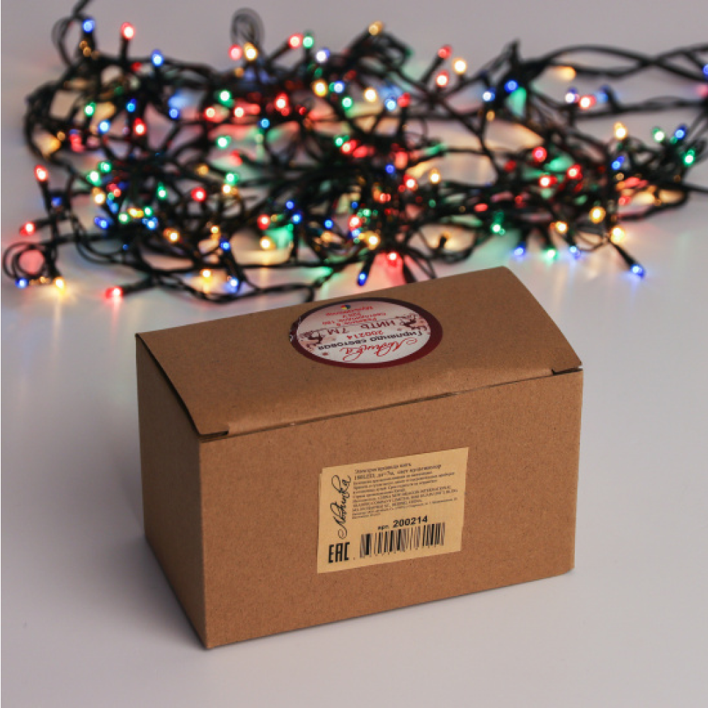 Гирлянда электрическая LED "Нить", 7 м, мультиколор