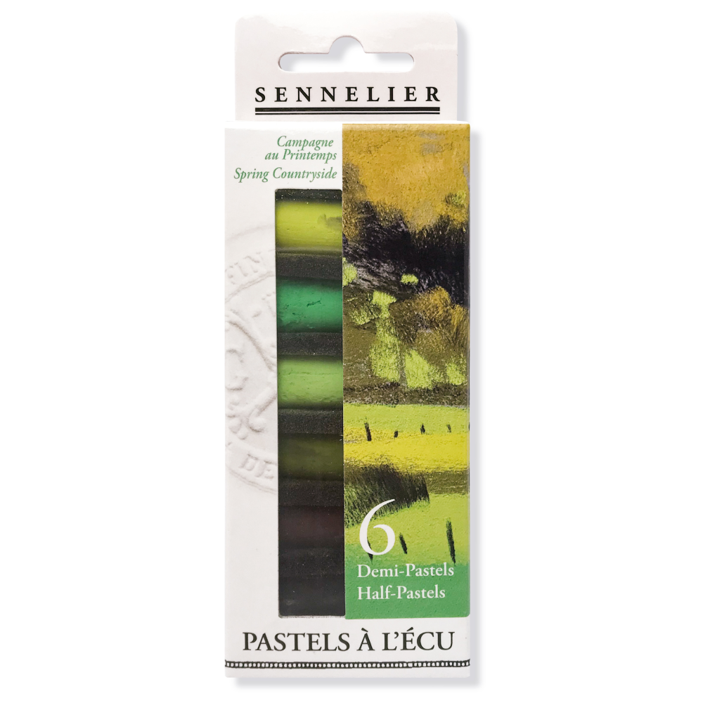 Пастель сухая "À l'écu Half Pastel. Весенняя пастораль", 6 цветов
