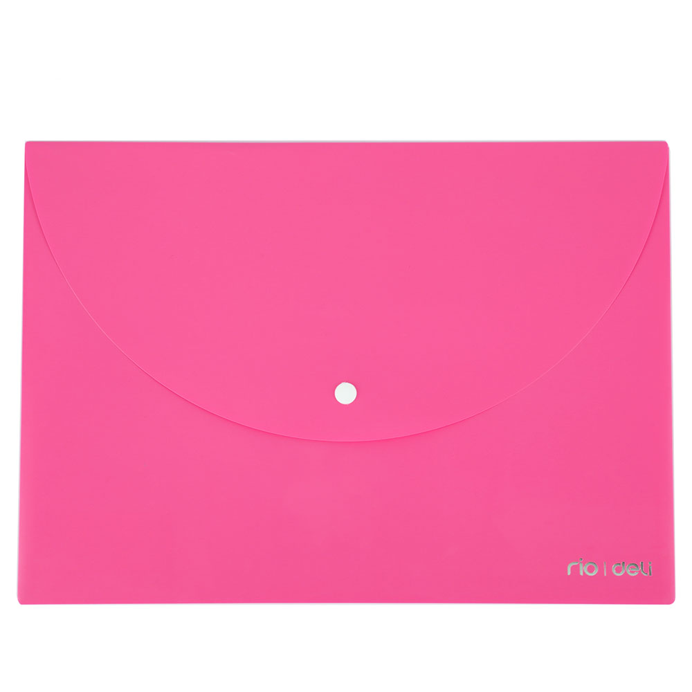 Папка-конверт на кнопке "Deli", A4, ассорти - 3