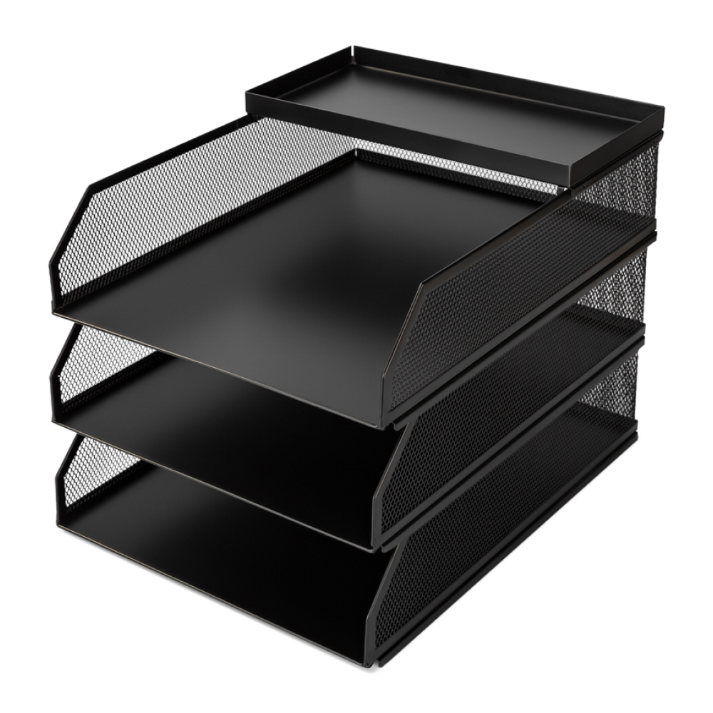 Модуль горизонтальный "Deli PB260" на 4 лотка, черная сетка