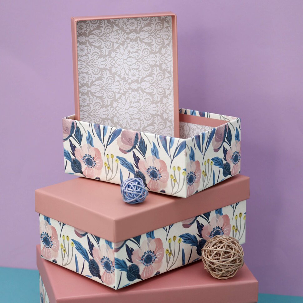 Коробка подарочная "Flowers", 23х16х9.5 см, картон - 5