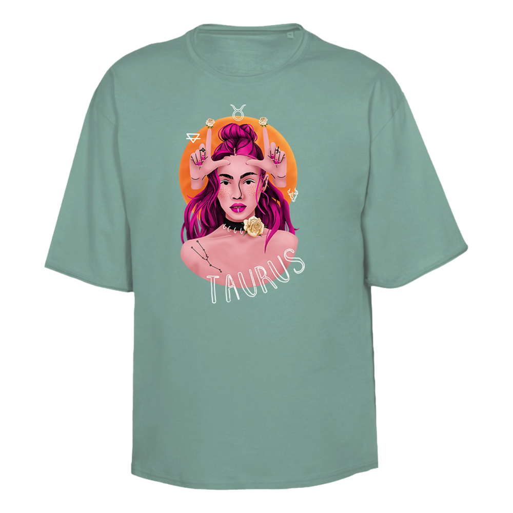 Футболка унисекс "Телец", бирюзовый, M-L