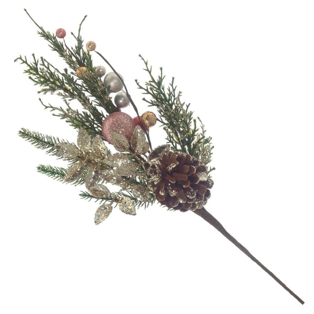 Украшение новогоднее "Ветка", разноцветный