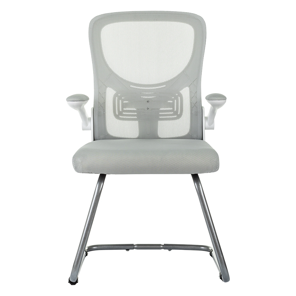 Кресло на полозьях Бюрократ "MC-W109", сетка, ткань, металл, светло-серый