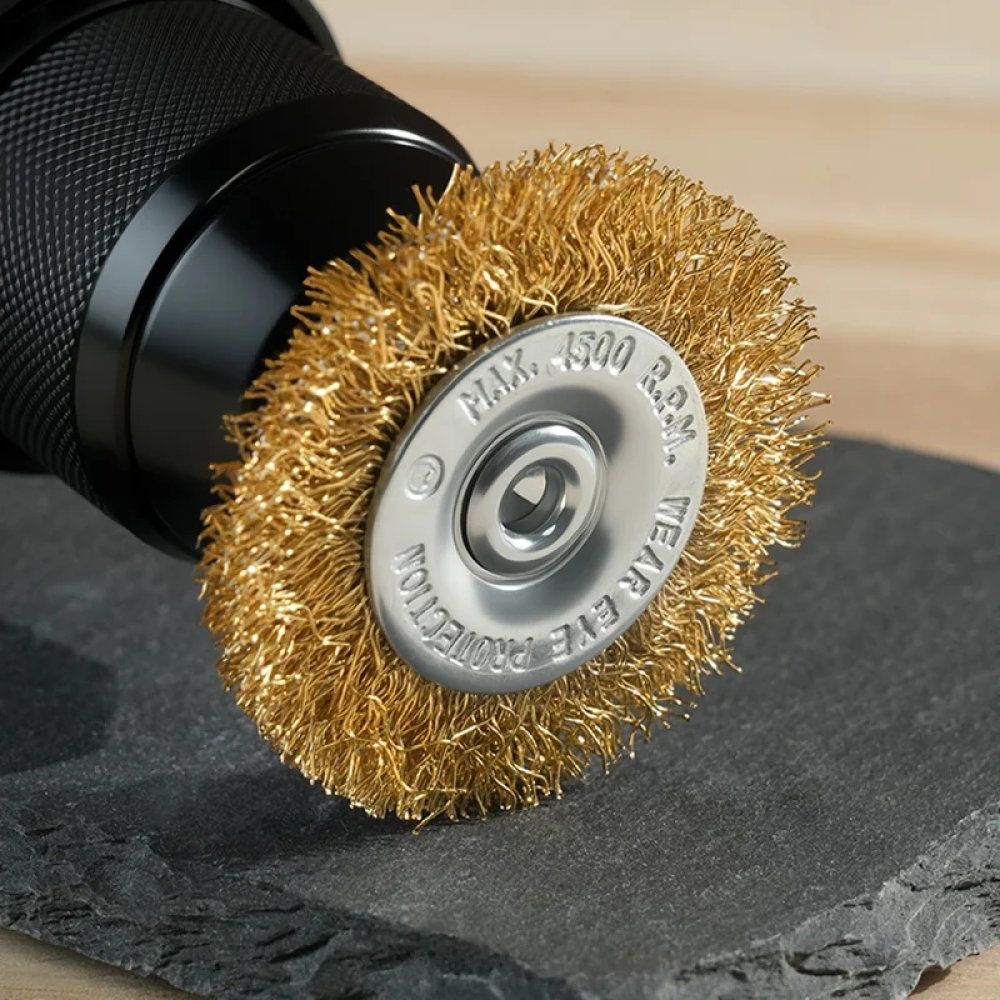 Щетка для дрели Deli YS EDH-GSS075-E3, плоская, проволочная - 3