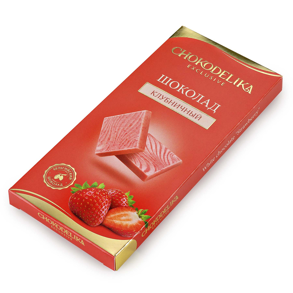 Шоколад белый "Клубничный", 25 гр. - 2