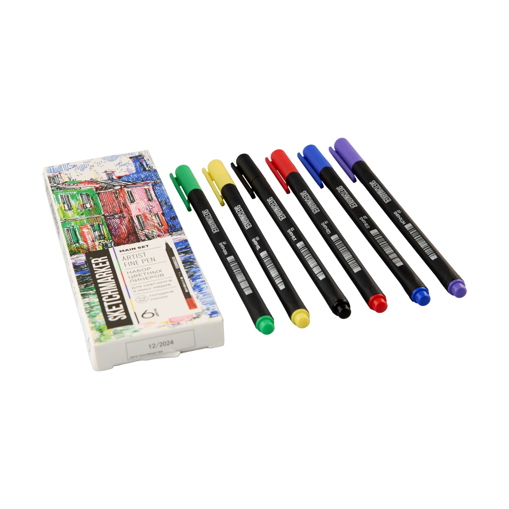 Ручка капиллярная "Sketchmarker Artist fine pen Main", 6 шт - 13
