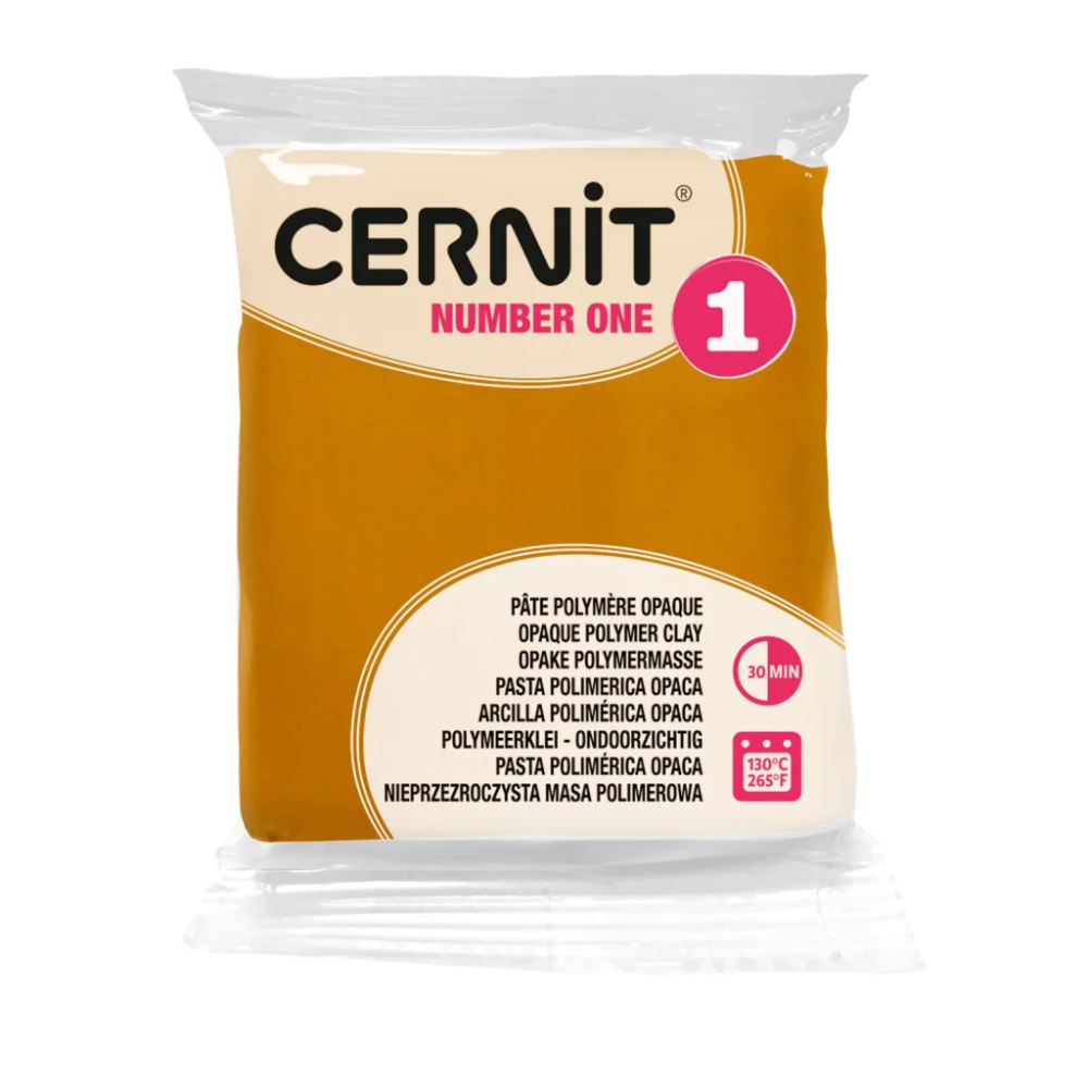 Полимерная глина "Cernit № 1 (Number One)", 56 г, 746 желтая охра