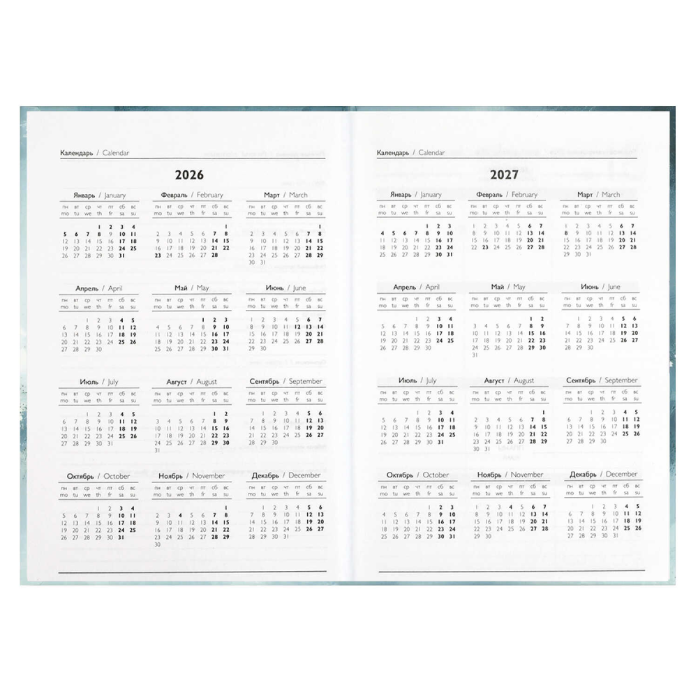 Ежедневник датированный "71540", А5, 320 страниц, голубой, 2026 - 5