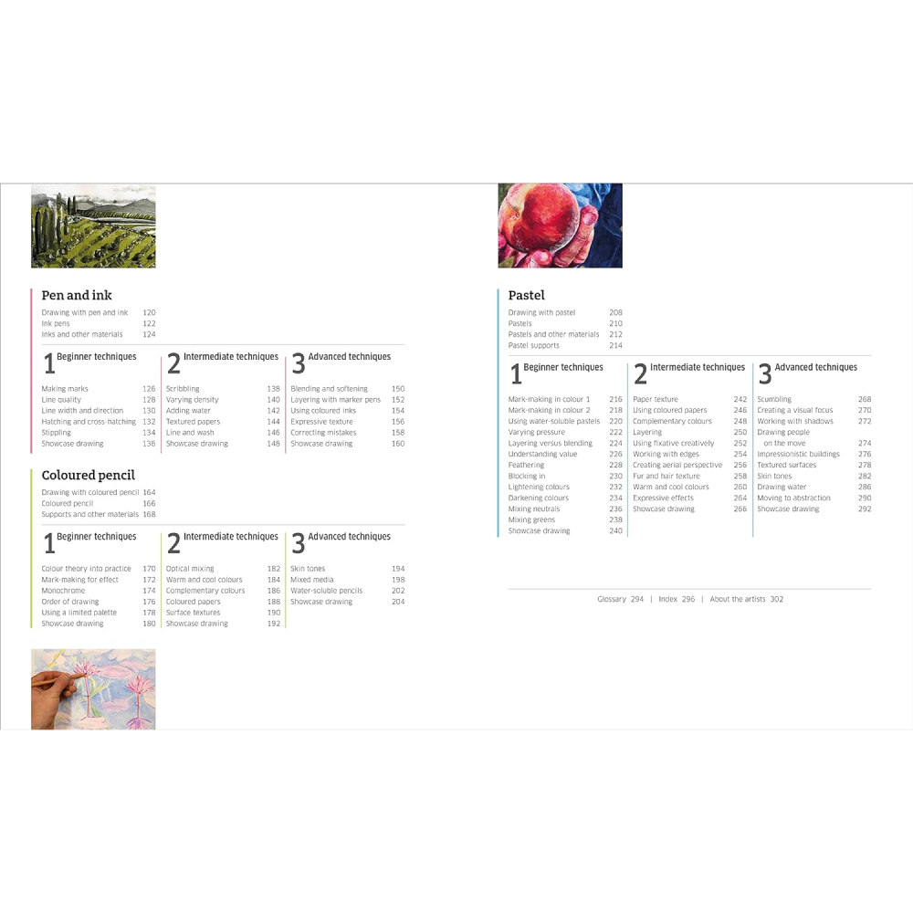 Книга на английском языке "Artists Drawing Techniques", DK - 6