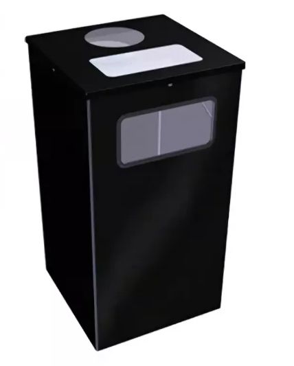 Урна для мусора "Квадро-11", 80 л, черный