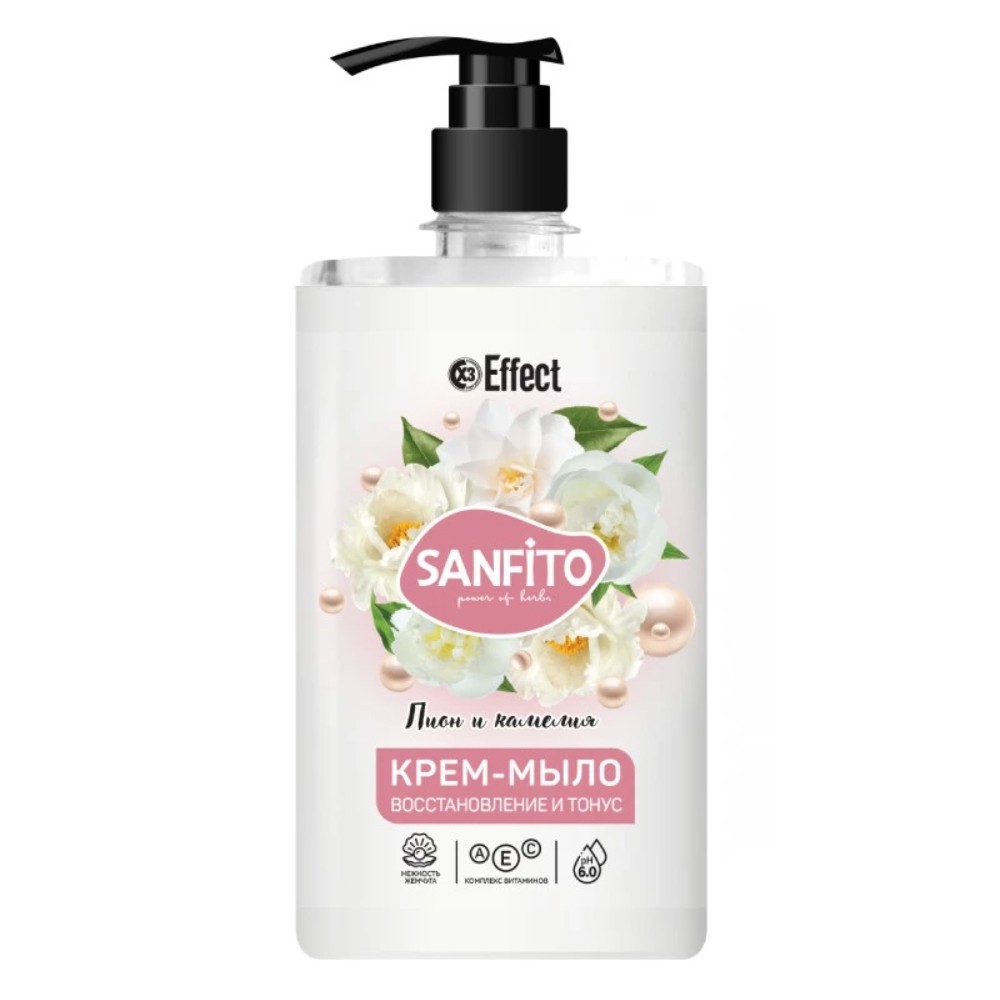 Мыло-крем "Effect Sanfito" пион и камелия, 1 л