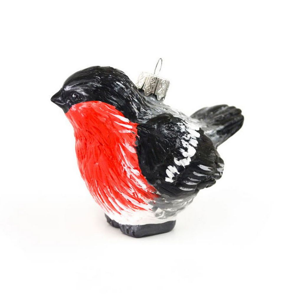 Украшение елочное "Снегирь", красный, черный - 3