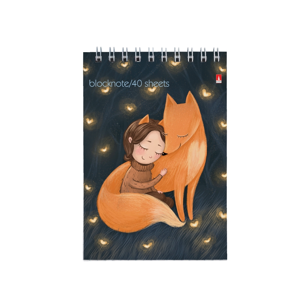 Блокнот "Волшебные Лисы", A6, 40 листов, в клетку, ассорти - 5