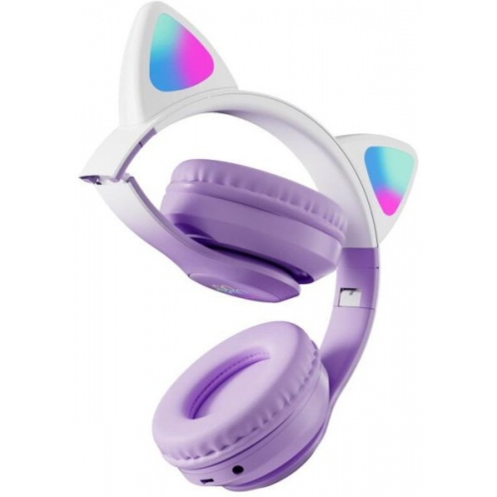 наушники беспроводные Miru "CAT EP-W10", Bluetooth, сиреневый 