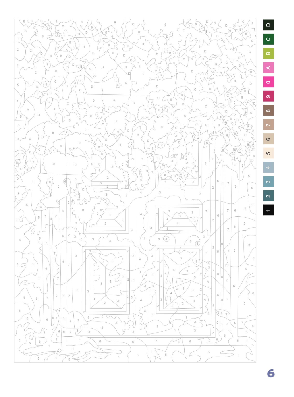 Раскраска-антистресс "Прекрасные цветы. Раскраска по номерам" - 22