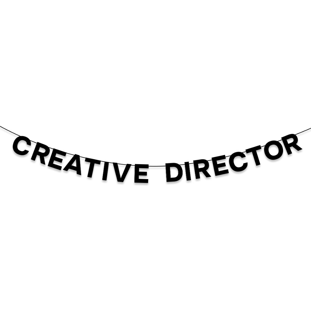 Гирлянда бумажная "Creative director", черный