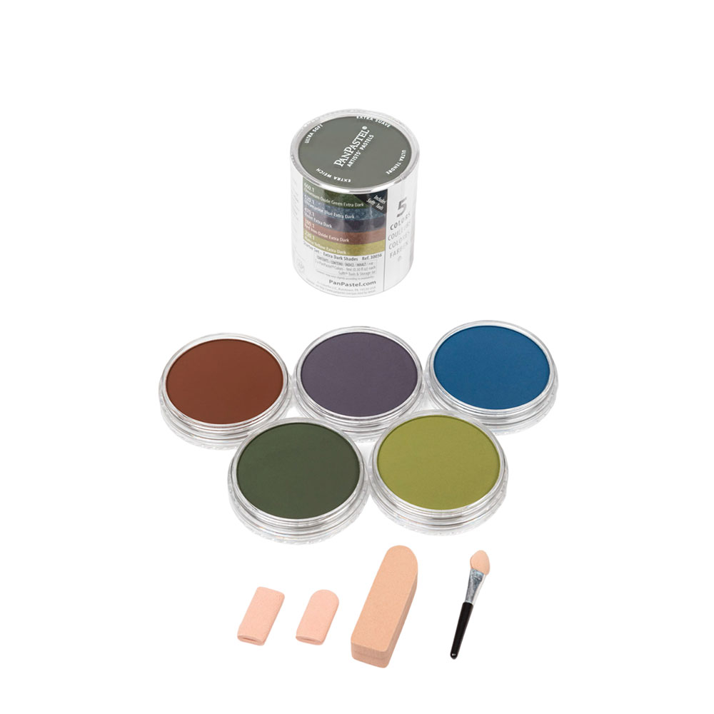 Ультрамягкая пастель "PanPastel Extra Dark", 5 цветов
