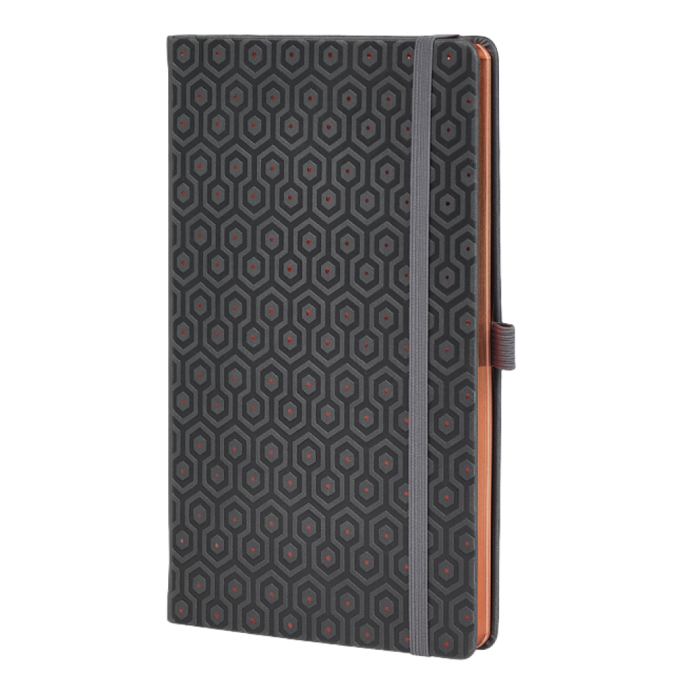 Блокнот "Copper honeycomb", А5, 96 листов, черный, срез бронзовый