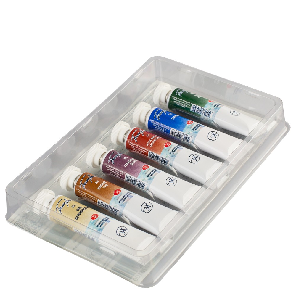 Краски акварельные "Белые ночи палитра Петербурга", набор 6 цветов, тубы - 5