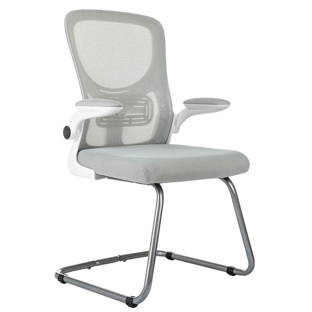 Кресло на полозьях Бюрократ "MC-W109", сетка, ткань, металл, светло-серый