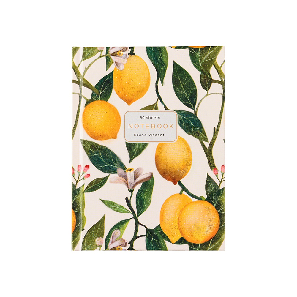 Блокнот "Flora. Paradise. Lemons", A6, 80 листов, клетка, желтый, зеленый - 4