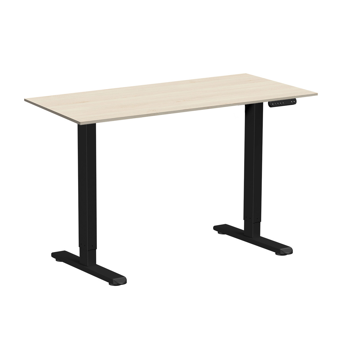 Стол с электроприводом WellDesk Prime 1300x675х18 черный/сосна аланд полярная (9191461+9072455)