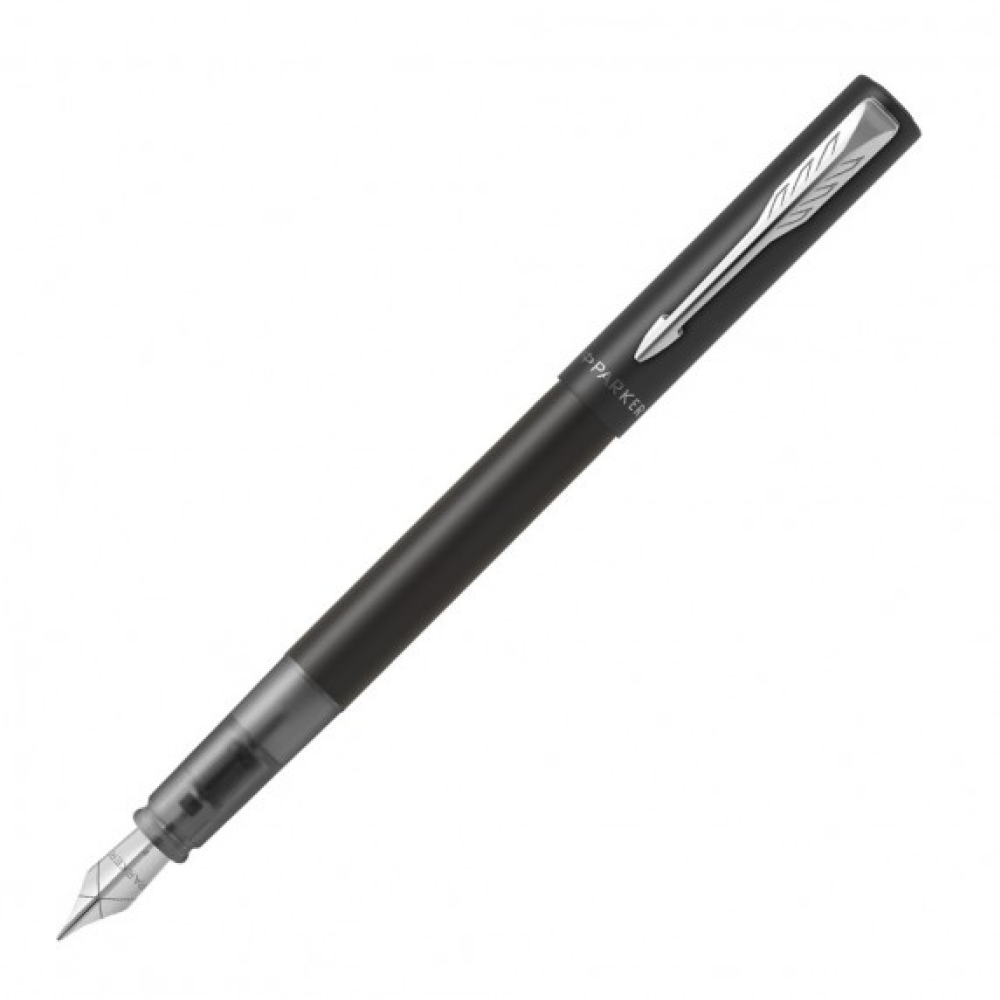 Ручка перьевая Parker "Vector XL" F21, М, черный, патрон синий
