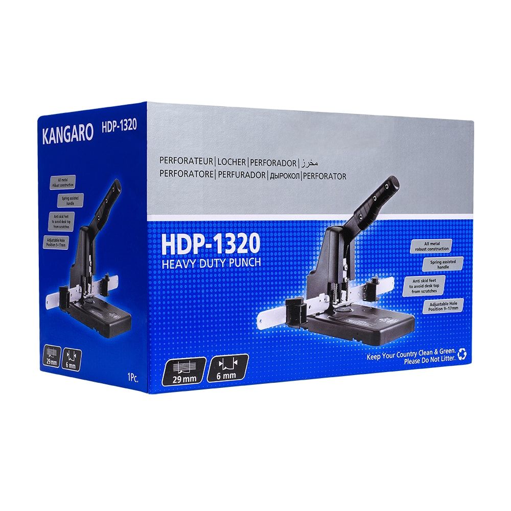 Дырокол Kangaro "HDP-1320", 290 листов, ассорти - 2