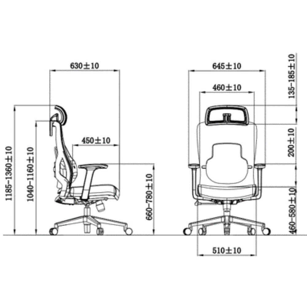 Кресло для руководителя SitZone U-063A сетка, черный - 5