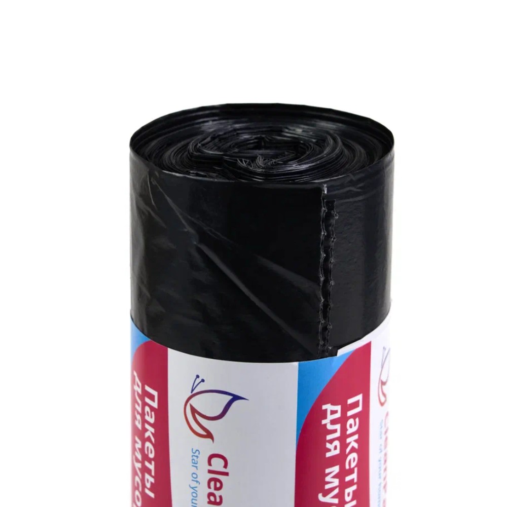 Мешки для мусора CleanPavline Выгодные, 240 л, 35 мкм, 88х120 см, ПВД, 10 шт/рулон, черный - 3