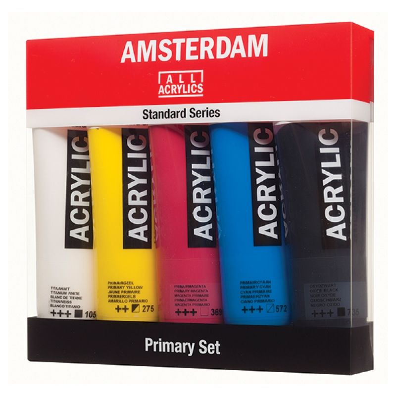 Набор красок акриловых "Amsterdam" базовый, 5 цветов