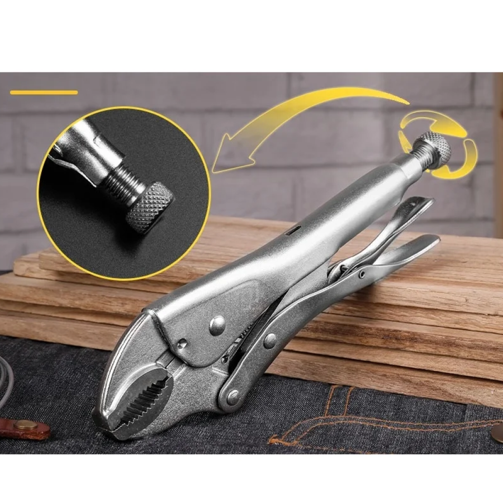 Клещи зажимные Deli YS EDL0381, с фиксатором, 220 мм - 6