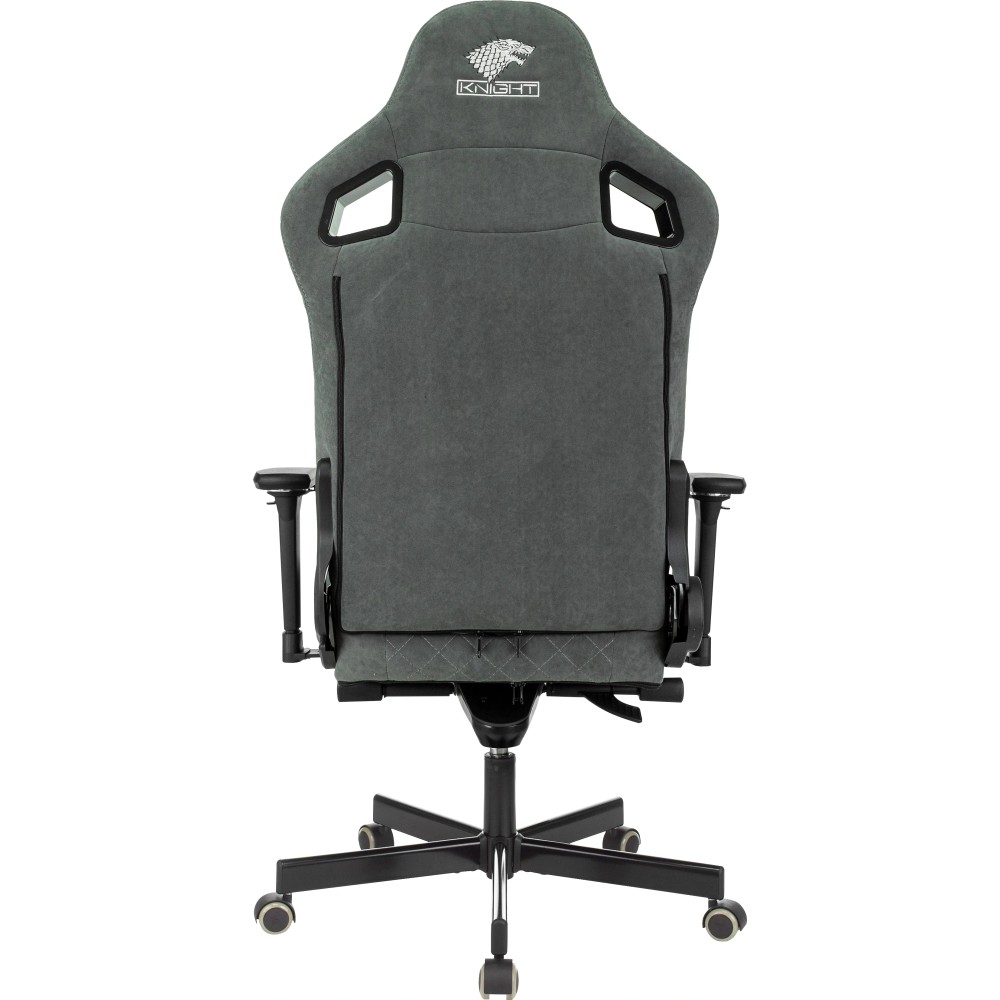 Кресло игровое Бюрократ Knight Hunter, искусственная замша, серый - 15