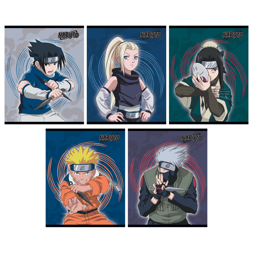 Тетрадь "Naruto", А5, 48 листов, клетка, ассорти