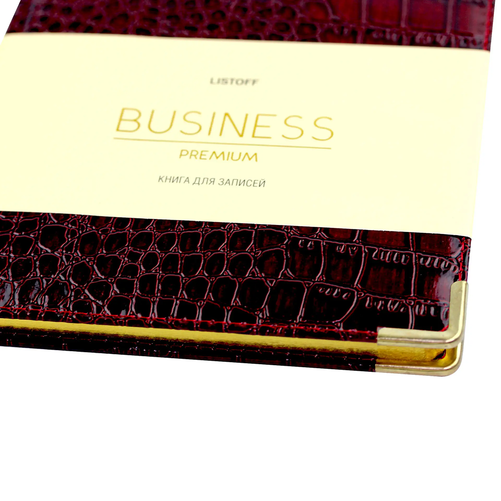 Книга записная "Grand croco", А5, 80 листов, клетка, бордовый  