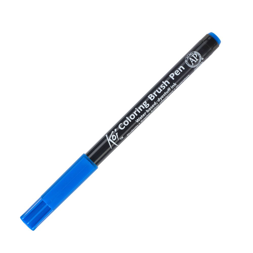 Маркер акварельный "Koi Color Brush", лазурный