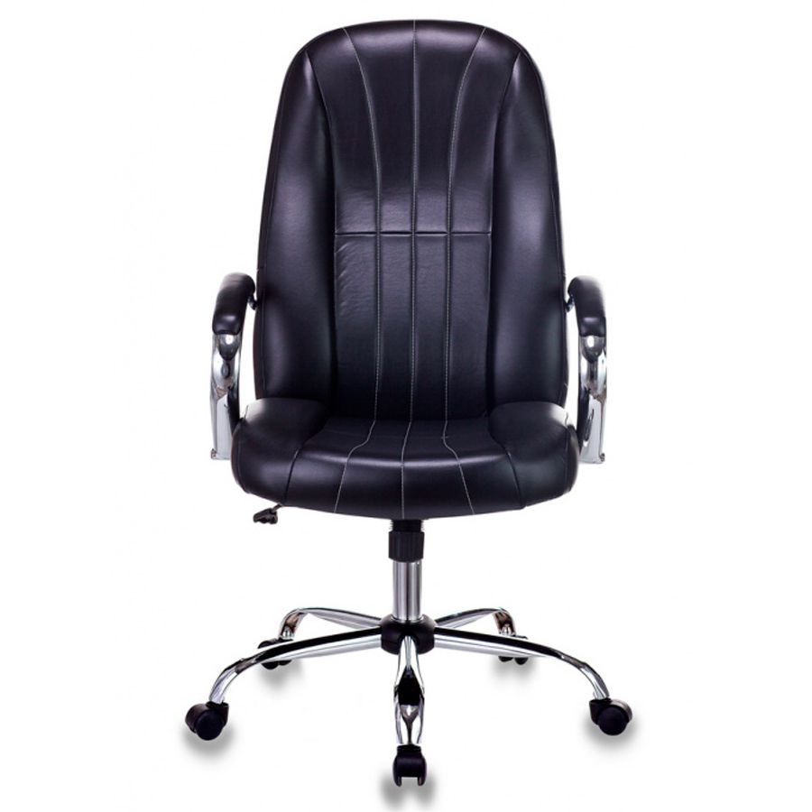 Кресло для руководителя Бюрократ T-898SL черный Leather Venge Black, эко.кожа, металл