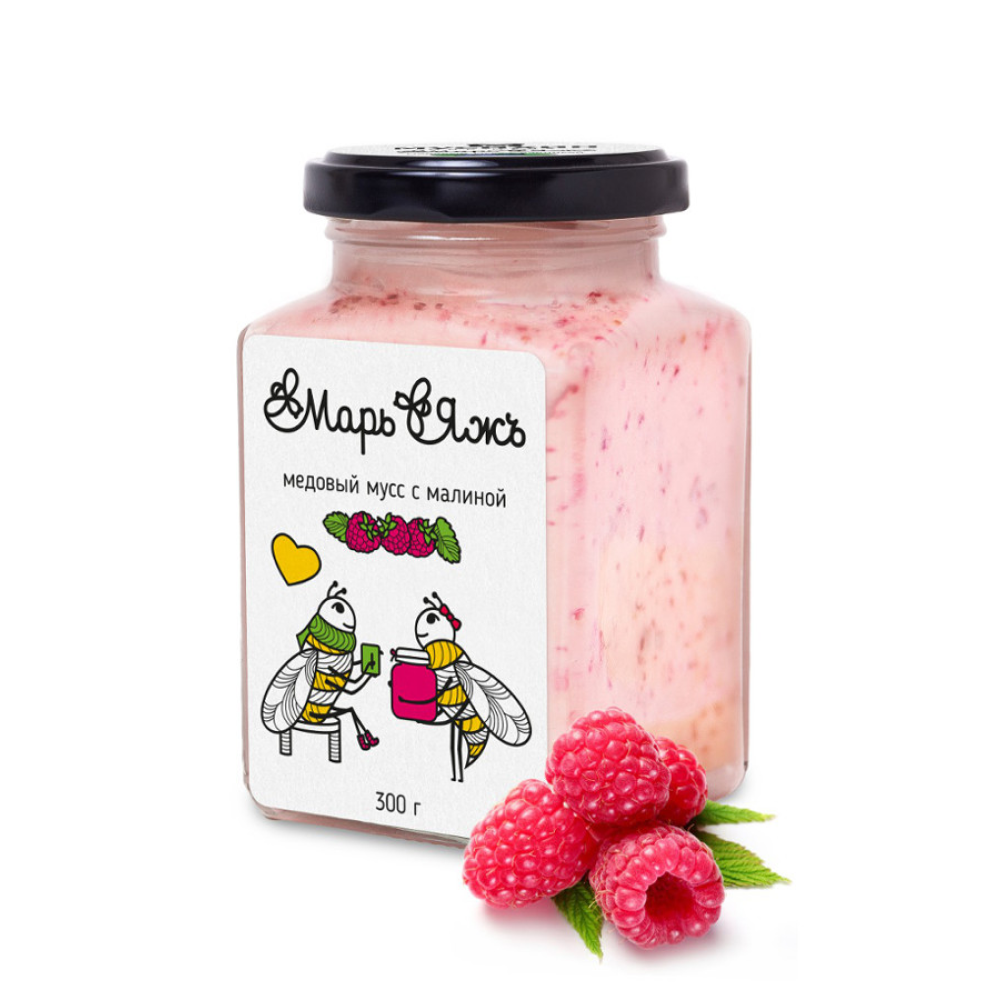 Медовый мусс "МарьЯжъ" с малиной, 300 гр 