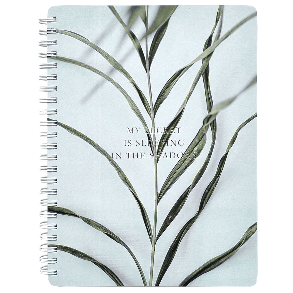 Тетрадь "Nude растение", А5, 120 листов, клетка, голубой