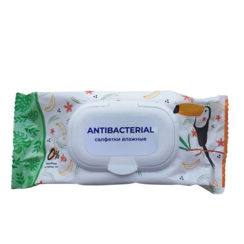 Салфетки влажные гигиенические антибактериальные с клапаном, с растительными экстрактами, 120 шт - 3