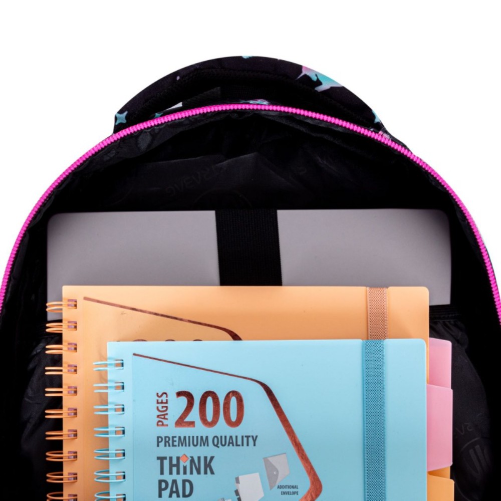 Рюкзак школьный Astra "Unicorn Squad", черный, розовый - 3