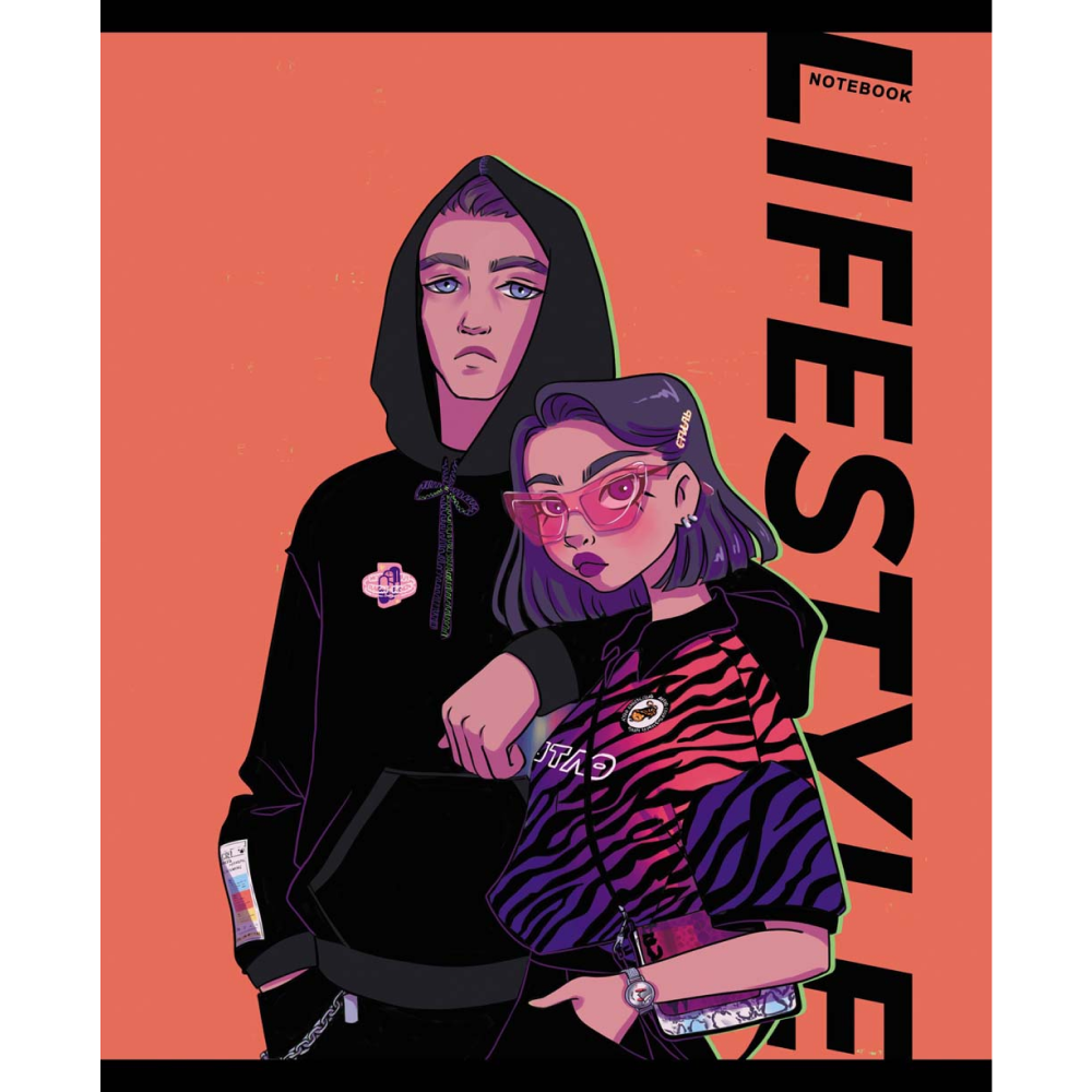 Тетрадь "Lifestyle", А5, 48 листов, клетка, ассорти 