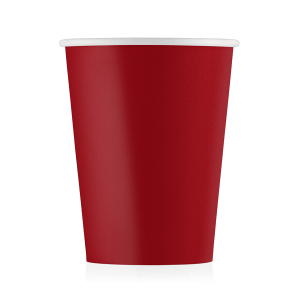 Стакан картонный Ecocups, 50 шт, 250 мл, красный