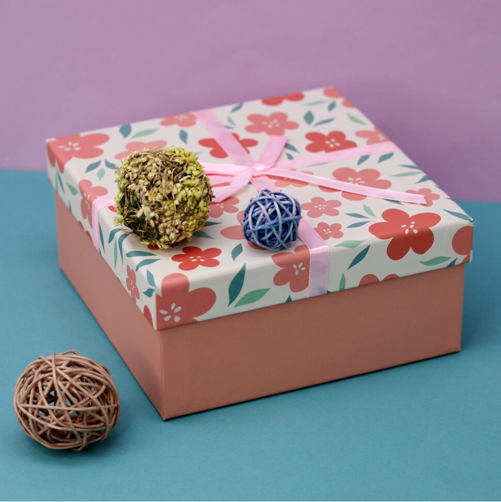 Коробка подарочная "Bloom flowers", 17х17х*8 см, картон - 6